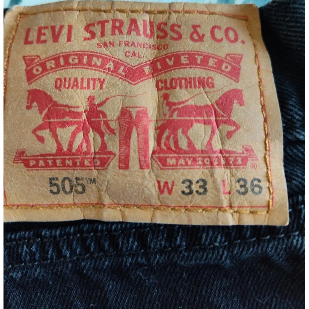 Levi's Strauss & Co. 505‎ Black Jeans W33 L36